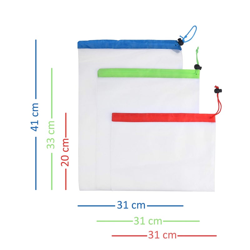 Kare Kind Reusable Produce Bags 15 pcs - Multi-Sized Washable Mesh Bags - Zero Waste Eco-Friendly Net Storage for Grocery Vegetables Fruits Household Toy Small Items - Gift, Travel, Home - Image 4